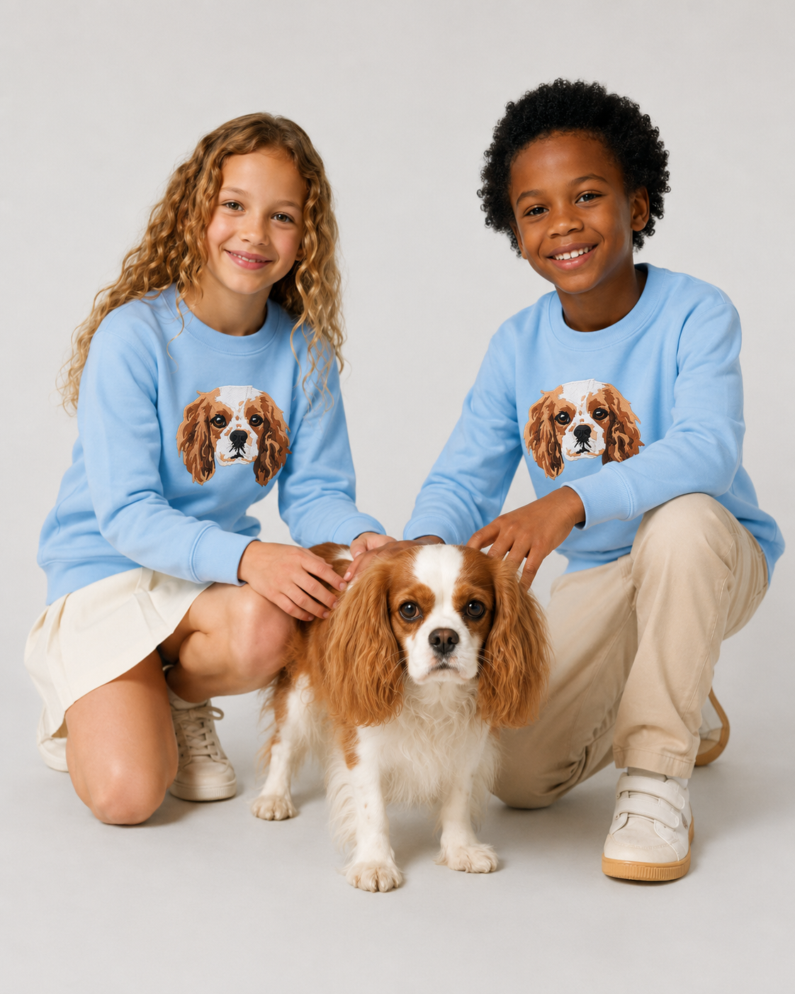 Embroidered Pet Portrait Mini Sweatshirt