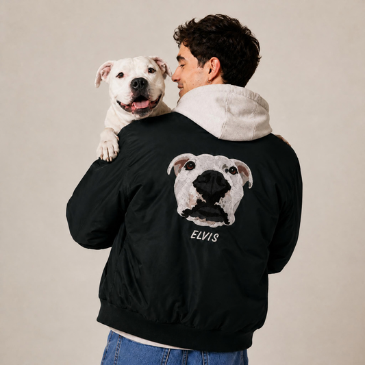 Personalised Pet Embroidered Bomber Jacket