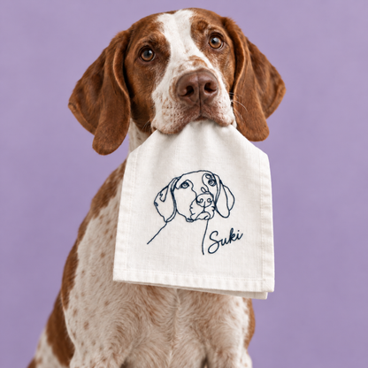 Personalised Line Stitching Embroidered Napkins — Set of 4