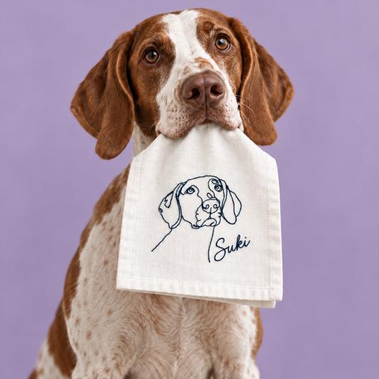Personalised Line Stitching Embroidered Napkins — Set of 4