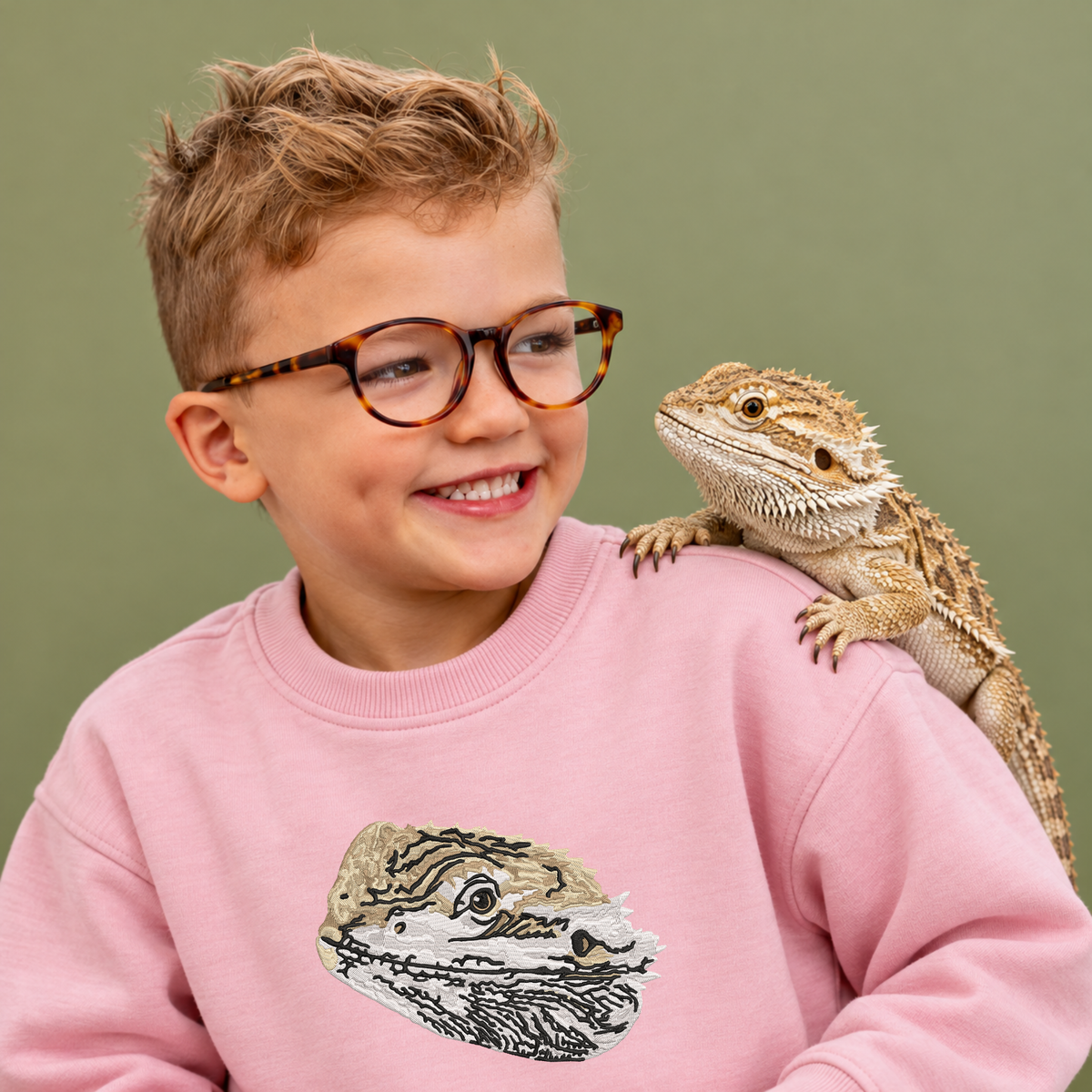 Embroidered Pet Portrait Mini Sweatshirt