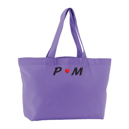 Personalised Initial Embroidery Tote Bag