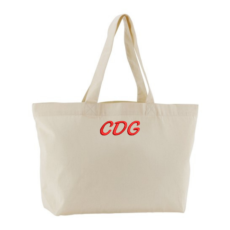 Personalised Initial Embroidery Tote Bag