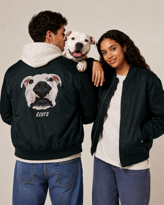 Personalised Pet Embroidered Bomber Jacket