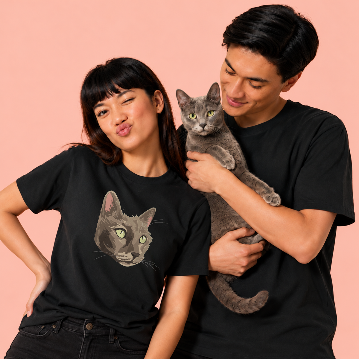 Embroidered Pet Portrait T-shirt